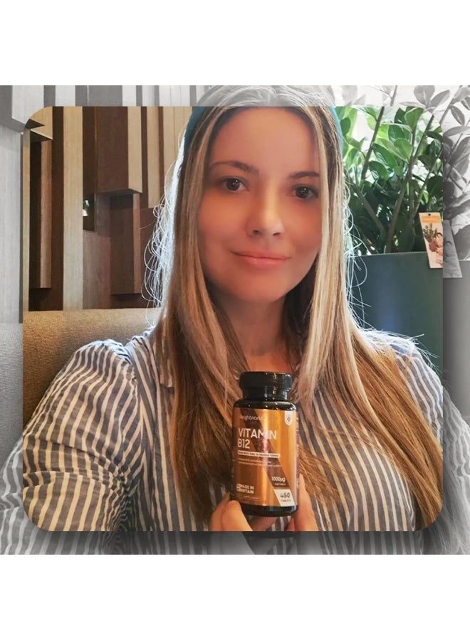 فيتامين B12 ميثيلكوبالامين – 1000 ميكروغرام – يدعم الطاقة وصحة الأعصاب – 450 قرص – مصنوع في المملكة المتحدة - Image 3